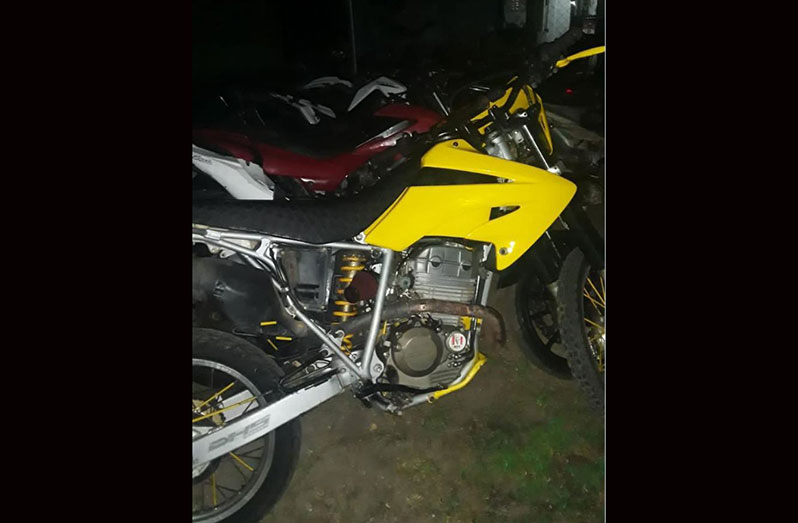 Some of the seized motorcycles
