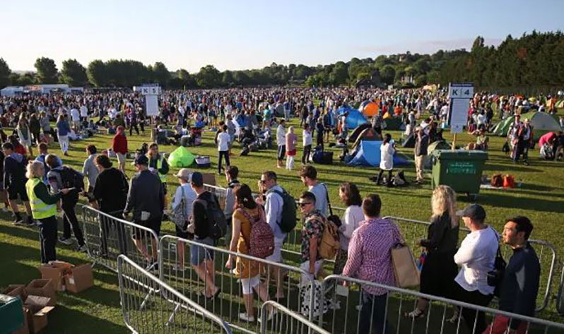The famous Wimbledon queue has been scrapped this year. (Credit: (PA))