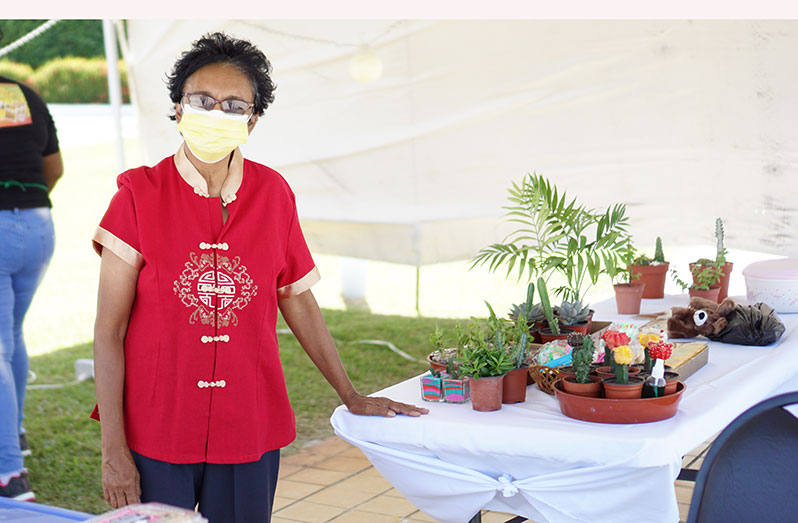 Owner of Garden Land and Suellee’s Kitchen, Peggy Chin displays her products at the ‘We Lift: Women Empowerment, Leading, Innovating, Flourishing Together’ exhibition at the Arthur Chung Conference Centre
