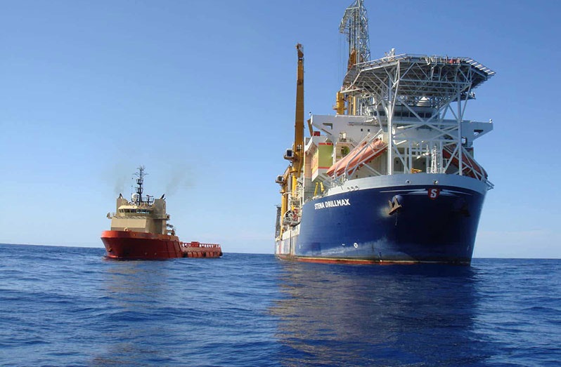 The Stena DrillMAX, one of the six drill ships offshore Guyana