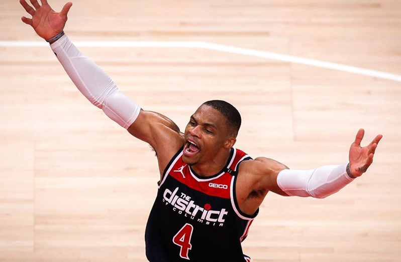 Russell Westbrook had 28 points 13 rebounds 21 assists for Washington Wizards on Monday.