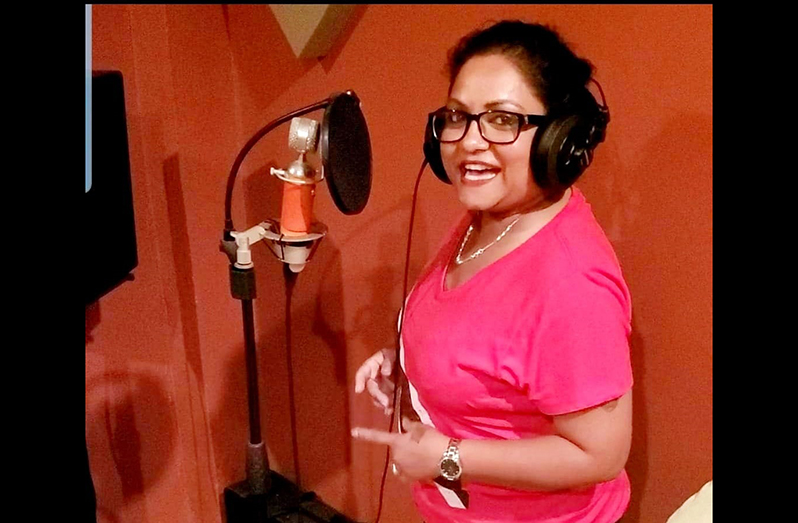 Shamin Dudhnath during the making of her new song, ‘A Mother’s Love’