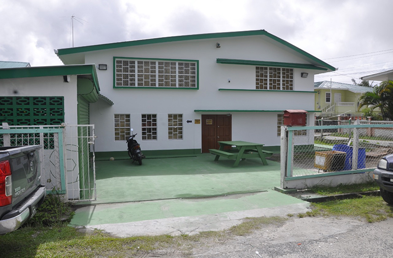 A front view of the upgraded GFF office building