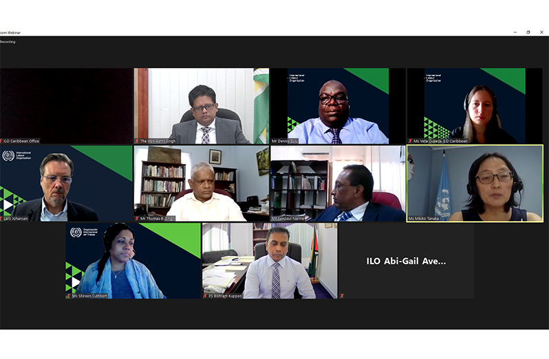Some of the participants of the virtual release of the study titled: ‘Socio-Economic Impact of the Closure of GuySuCo Sugar Estates on Sugar Workers in Guyana’