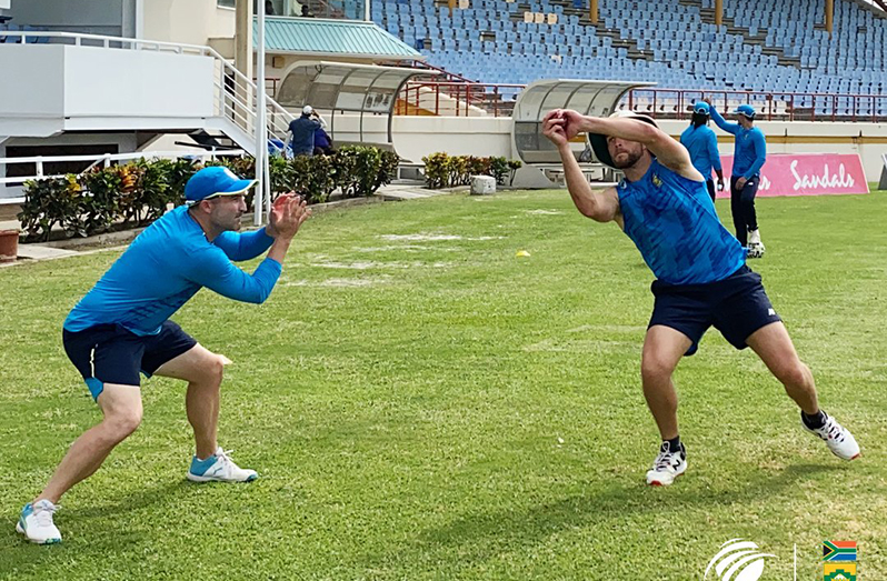 Both camps completed some fine-tuning ahead of today's 1st Test in St Lucia.
