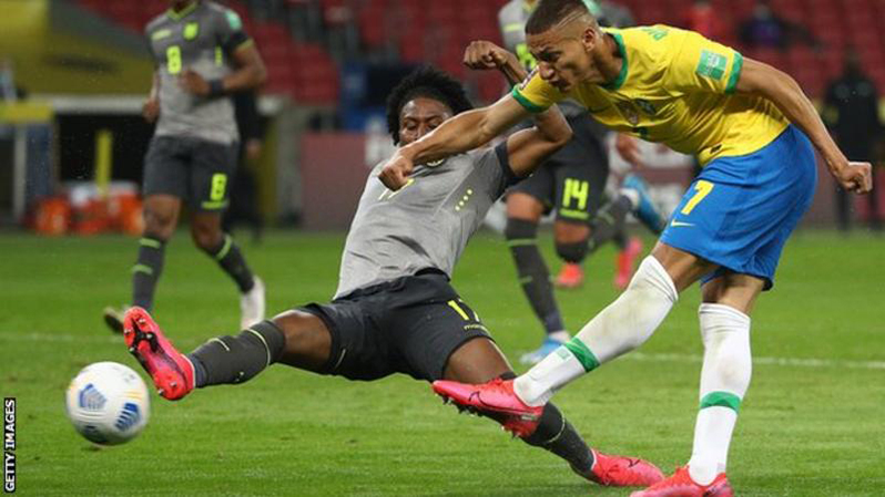 Richarlison's goal on 65 minutes helped Brazil maintain their 100% record in qualifying.