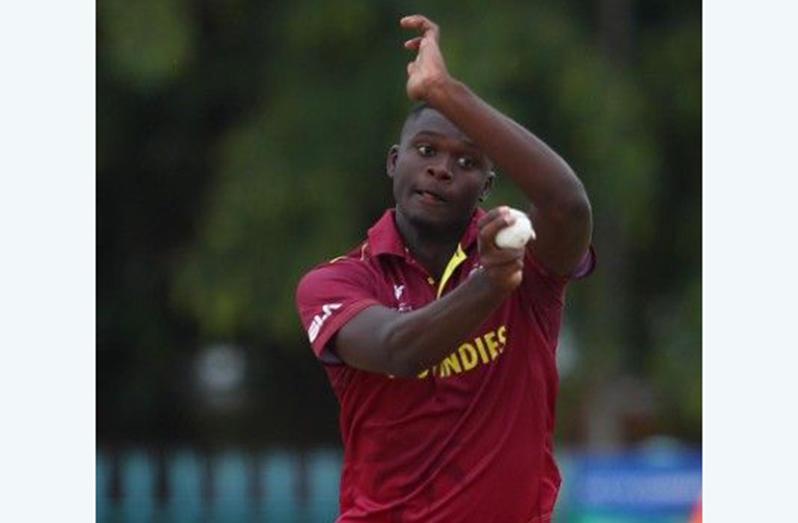 Uncapped West Indies fast bowler Jayden Seales