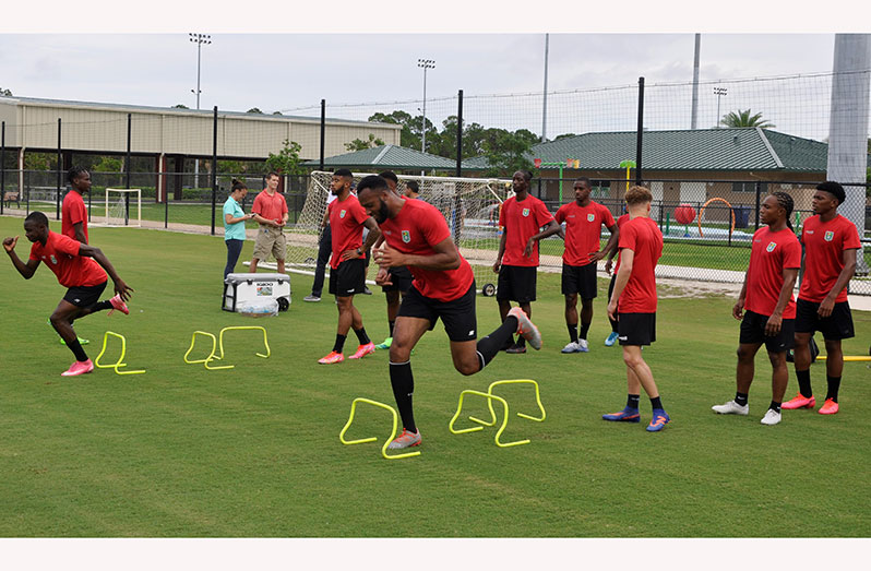 Members of Golden Jaguars during their first training session in Florida (GFF photo)