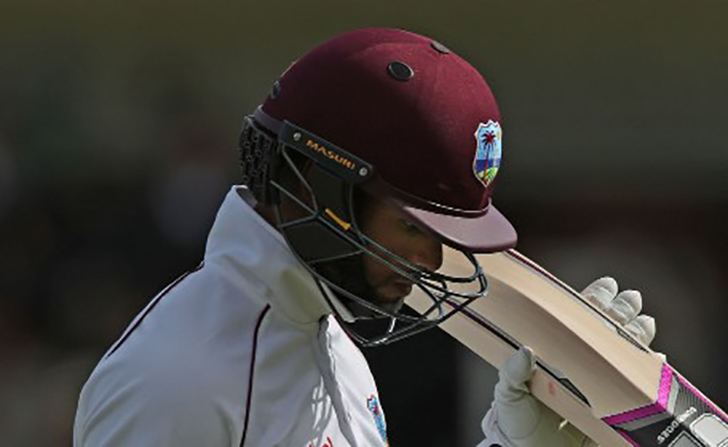 Shai Hope was recalled to the opening position but failed in both innings of the first Test.