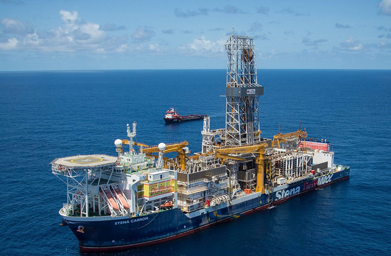 The Stena DrillMAX drillship operating in Guyana’s Stabroek block, offshore Guyana