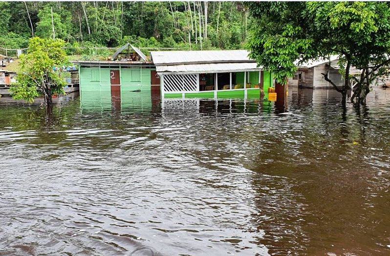 Flooded houses in Region Seven (RDC photo)