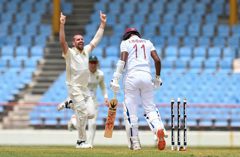 West Indies capitulated to the pace of the South Africans in St Lucia,