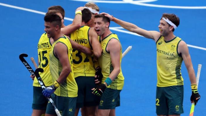 The Australians won their third straight match in the men’s hockey tournament.