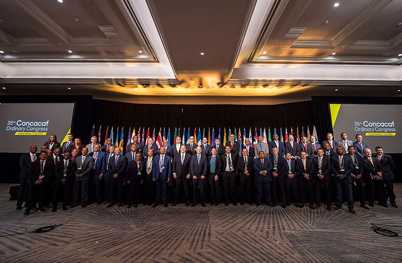CONCACAF president Victor Montagliani, along with FIFA president Gianni Infantino and CAF president Patrice Motsepe, joins other members of the Confederation at their 35th Congress.