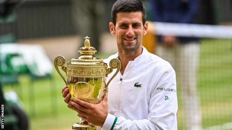 Novak Djokovic won his sixth Wimbledon singles title with a four-set victory over Matteo Berrettini
