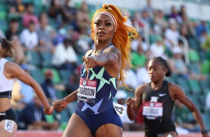 Sha'Carri Richardson won the 100m at the U.S. trials in Oregon in June.