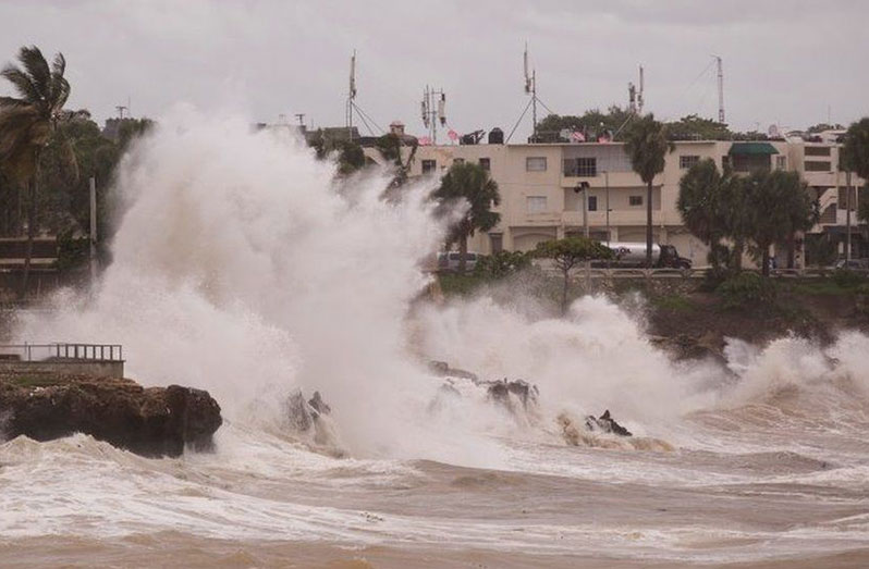 The Dominican Republic was battered by Elsa on Saturday (BBC photo)