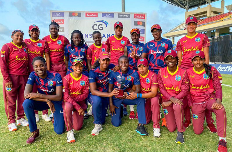 The victorious West Indies women’s team