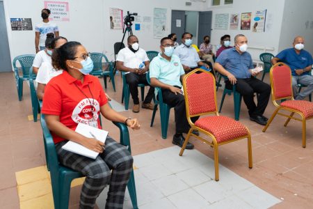 Some of the staffers of the Oscar Joseph District Hospital in Charity, Region Two, during the meeting