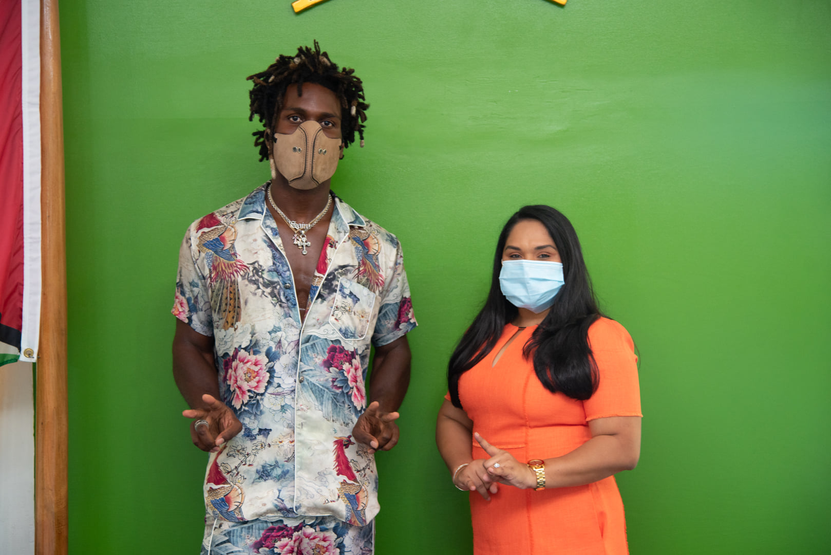 First Lady, Mrs. Arya Ali and the iconic rapper, SAINt JHN
