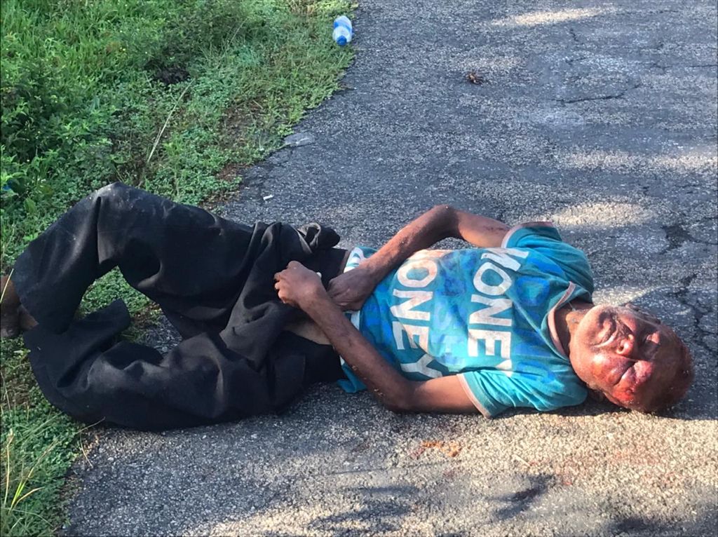 The man who was discovered lying at the corner of the Moleson Creek, Corentyne, Berbice Public Road