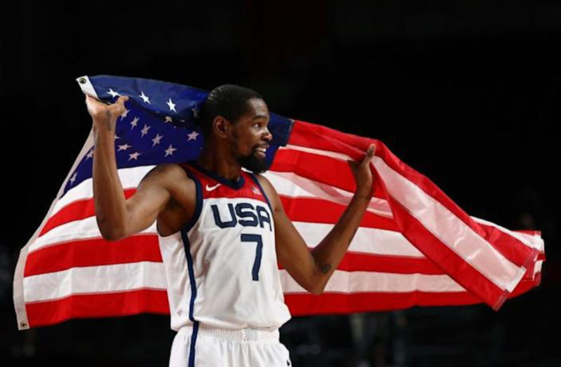 Kevin Durant surpassed Carmelo Anthony in these Games as the United States' highest career-scorer.