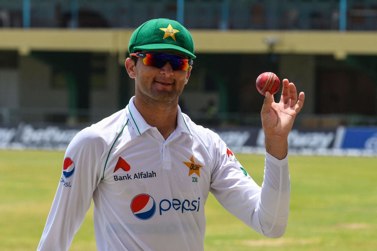 Shaheen Afridi was named Player-of-the-Series for his 18 wickets. (AFP/Getty Images)