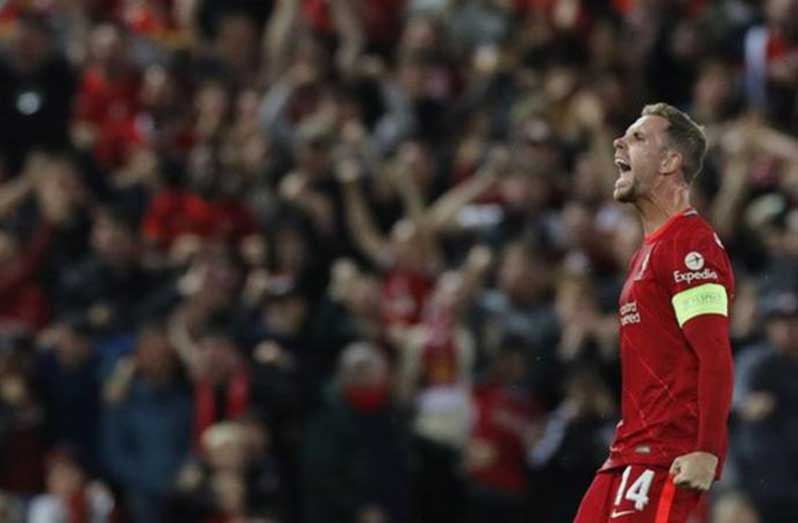 Henderson scored his first goal for Liverpool since December