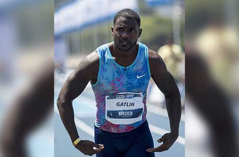 GATLIN...could not match fellow American Trayvon Bromell and the new Kenyan sprint sensation Ferdinand Omanyala (Photo: AFP)
