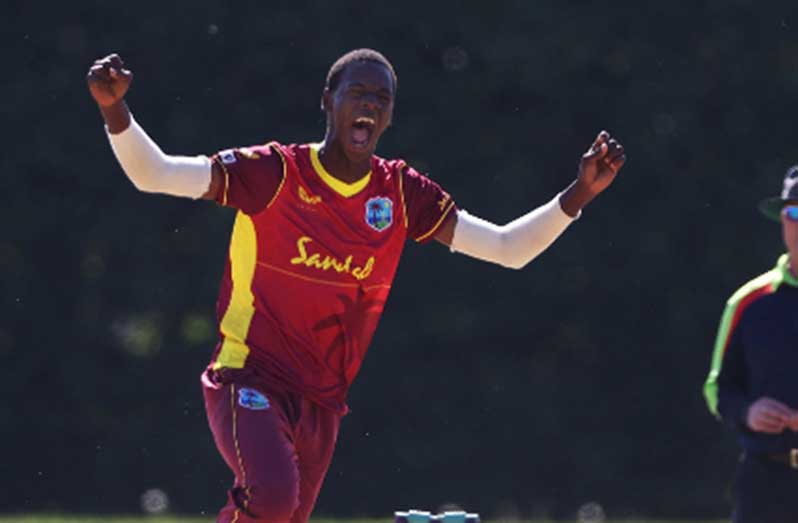 West Indies Under-19 fast bowler, Johann Layne … finished with three wickets.