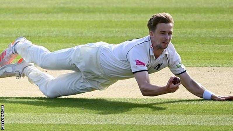 Craig Miles' caught-and-bowled to get rid of Lancashire opener Alex Davies was probably the highlight of his first five-wicket haul at Lord's.
