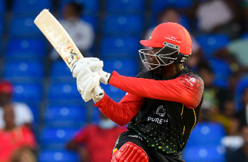 Sherfane Rutherford goes on the attack during the ongoing Caribbean Premier League