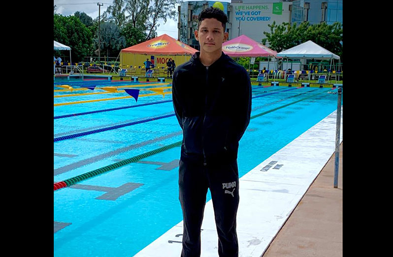 Vladimir Woodroffe is the lone Guyanese swimmer at the BSA International Invitational.