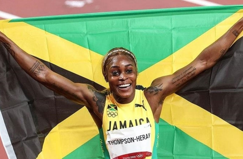 Elaine Thompson-Herah becoame the only woman to win the Olympic sprint double on two occasions – first being in Rio five years ago.