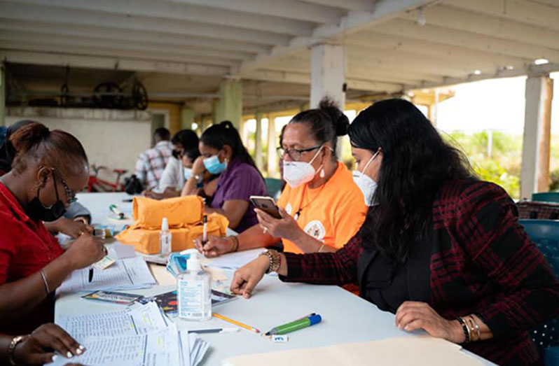 Human Services and Social Security Minister, Dr. Vindhya Persaud, visited dozens of distribution sites during the nationwide exercise