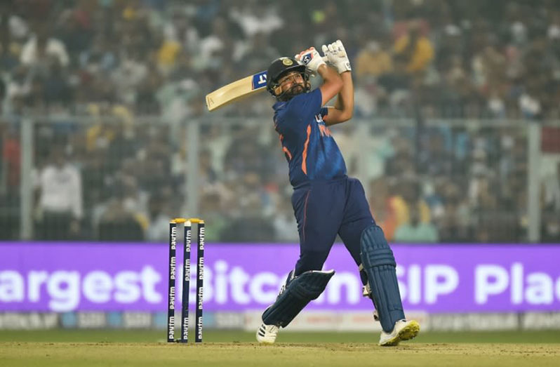 Rohit Sharma goes aerial (Getty Images)