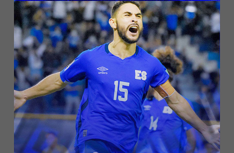 Alex Roldan, wearing the captain’s armband, scored  in the 90th minute for El Salvador.