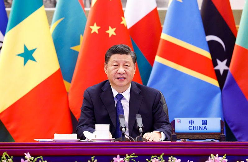 Chinese President Xi Jinping delivers
a keynote speech at the opening ceremony
of the Eighth Ministerial Conference
of the Forum on China-Africa
Co-operation (FOCAC) via video link in
Beijing, capital of China, Nov. 29, 2021.
(Xinhua/Huang Jingwen)
