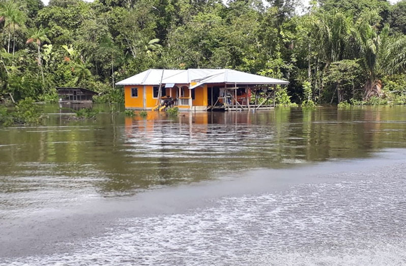 A house at Kabakaburi under water