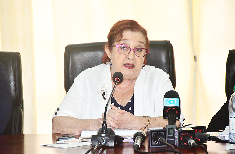 Minister of Parliamentary Affairs and Governance, Gail Teixeira (Adrian Narine photo)