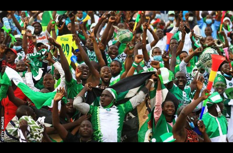 The Super Eagles were well-supported at the Roumde Adjia Stadium, less than 400 miles from Nigeria