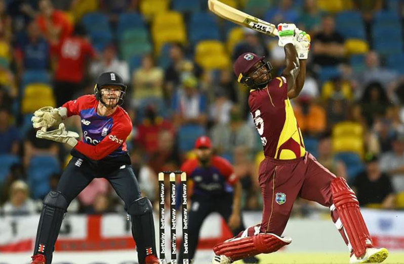 Romario Shepherd gave England a scare in the second T20I  (Getty Images)