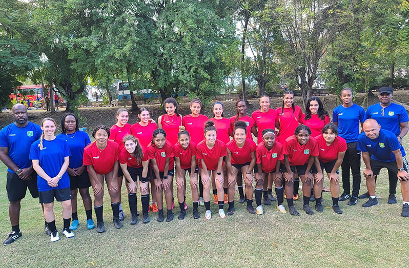 The Lady Jags U-20 squad and staff in the Dominican Republic