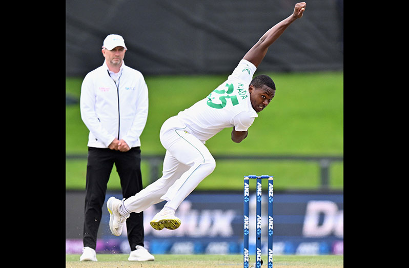 Kagiso Rabada led South Africa's attack on day two with 3-27. (Getty)