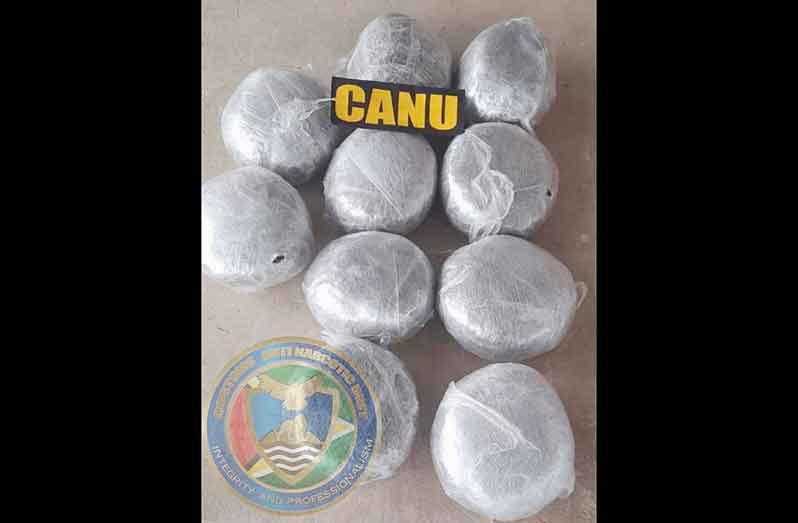 The parcels of cannabis that were found by CANU ranks