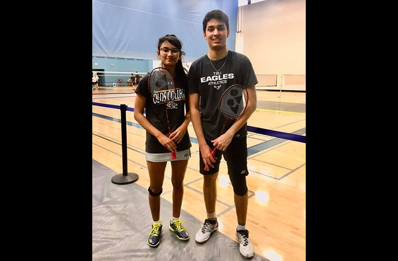 Guyana’s top badminton players, Priyanna and Narayan Ramdhani continue to impress at university level in Canada