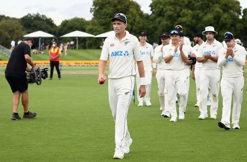 Tim Southee went past Richard Hadlee as New Zealand's leading wicket-taker in the longest format on home soil  (Getty Images)