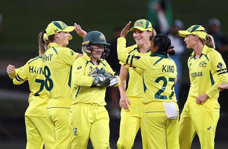 Rachael Haynes and Nat Sciver both produce superb hundreds but Lanning's side sneak home by 12 runs in an entertaining clash.