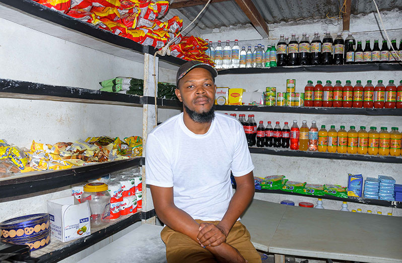 Ron Beckles in the grocery shop (Delano Williams photos)