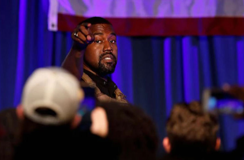 Rapper Kanye West holds his first rally in support of his presidential bid in North Charleston, South Carolina, U.S. July 19, 2020. REUTERS/Randall Hill